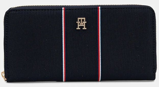 Peňaženka Tommy Hilfiger dámska, tmavomodrá farba, AW0AW17954