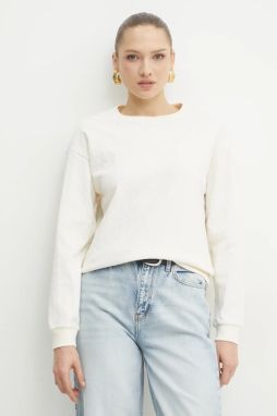 Mikina Armani Exchange dámska, béžová farba, vzorovaná, 8NYMLG YJE5Z