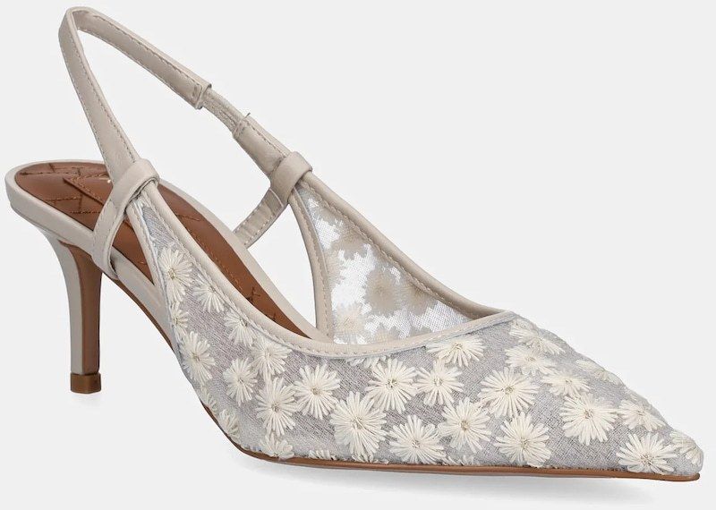 Lodičky Kurt Geiger London Belgravia Sling béžová farba, 538642609