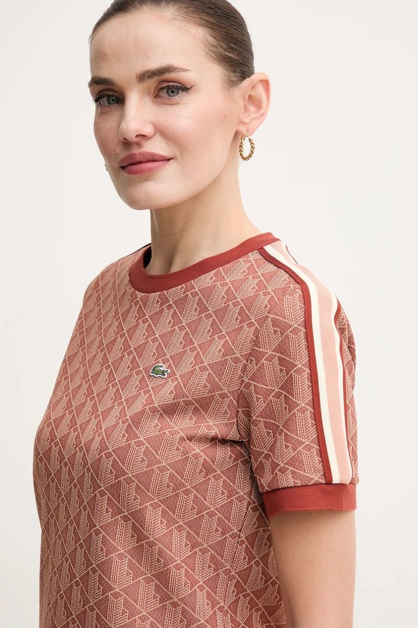 Tričko Lacoste dámske, oranžová farba, TF3244