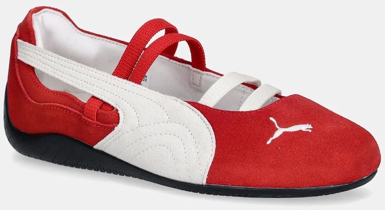 Semišové baleríny Puma Speedcat Ballet čierna farba, 401287
