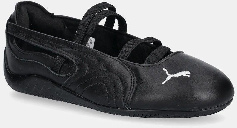 Kožené balerínky Puma Speedcat Ballet biela farba, 403587