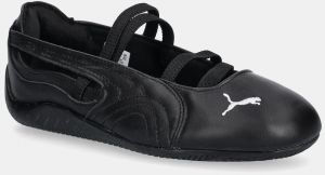 Kožené balerínky Puma Speedcat Ballet biela farba, 403587