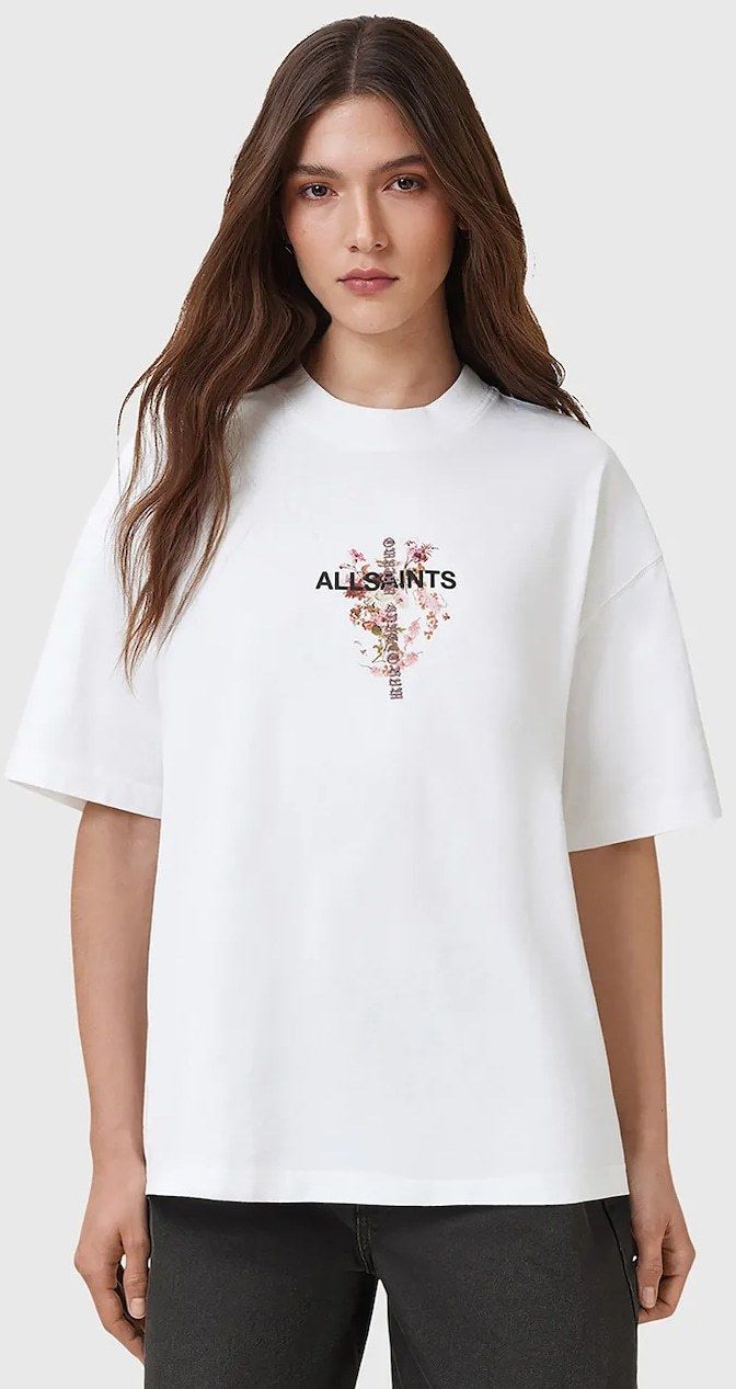 Tričko AllSaints ETERNAL dámske, biela farba, W284JC