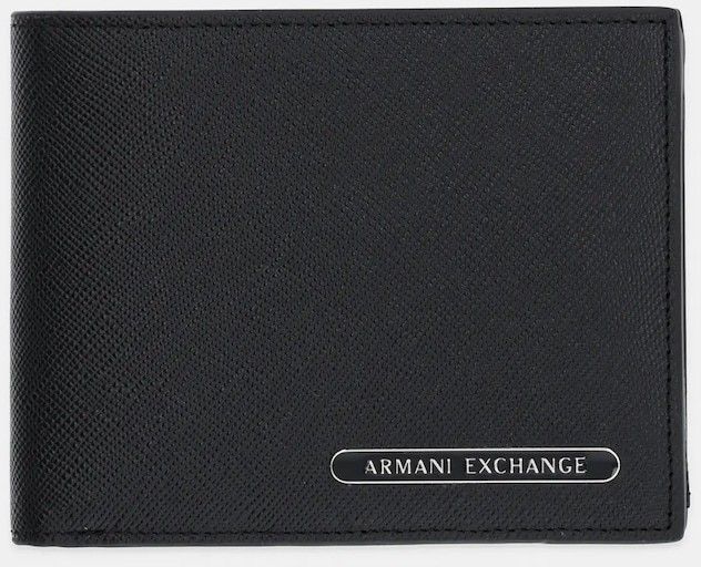 Kožená peňaženka Armani Exchange čierna farba, XM001972 AF12702
