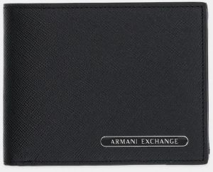 Kožená peňaženka Armani Exchange čierna farba, XM001972 AF12702