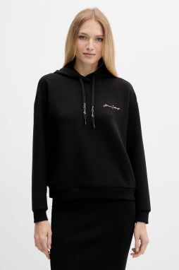 Mikina Armani Exchange čierna farba, s kapucňou, jednofarebná, XW000836 AF13397
