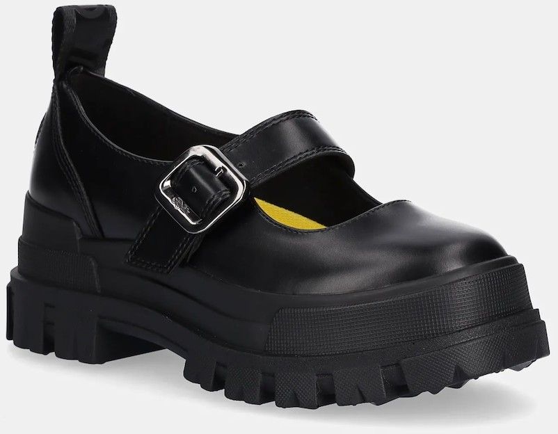 Baleríny Buffalo Aspha Loafer Buckle Os čierna farba, 1620046