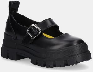 Baleríny Buffalo Aspha Loafer Buckle Os čierna farba, 1620046