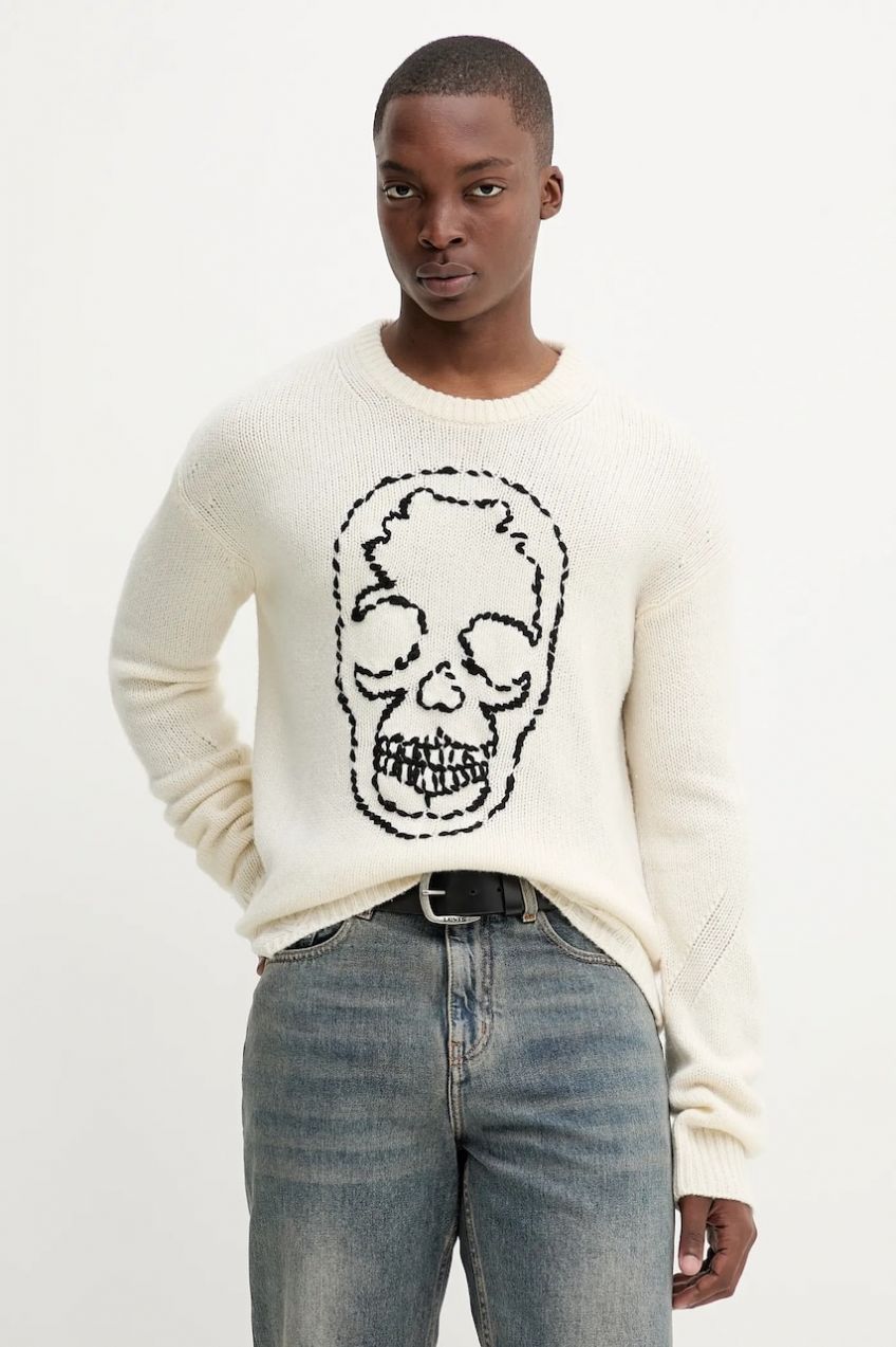 Vlnený sveter ZADIG&VOLTAIRE béžová farba, KMSW01792