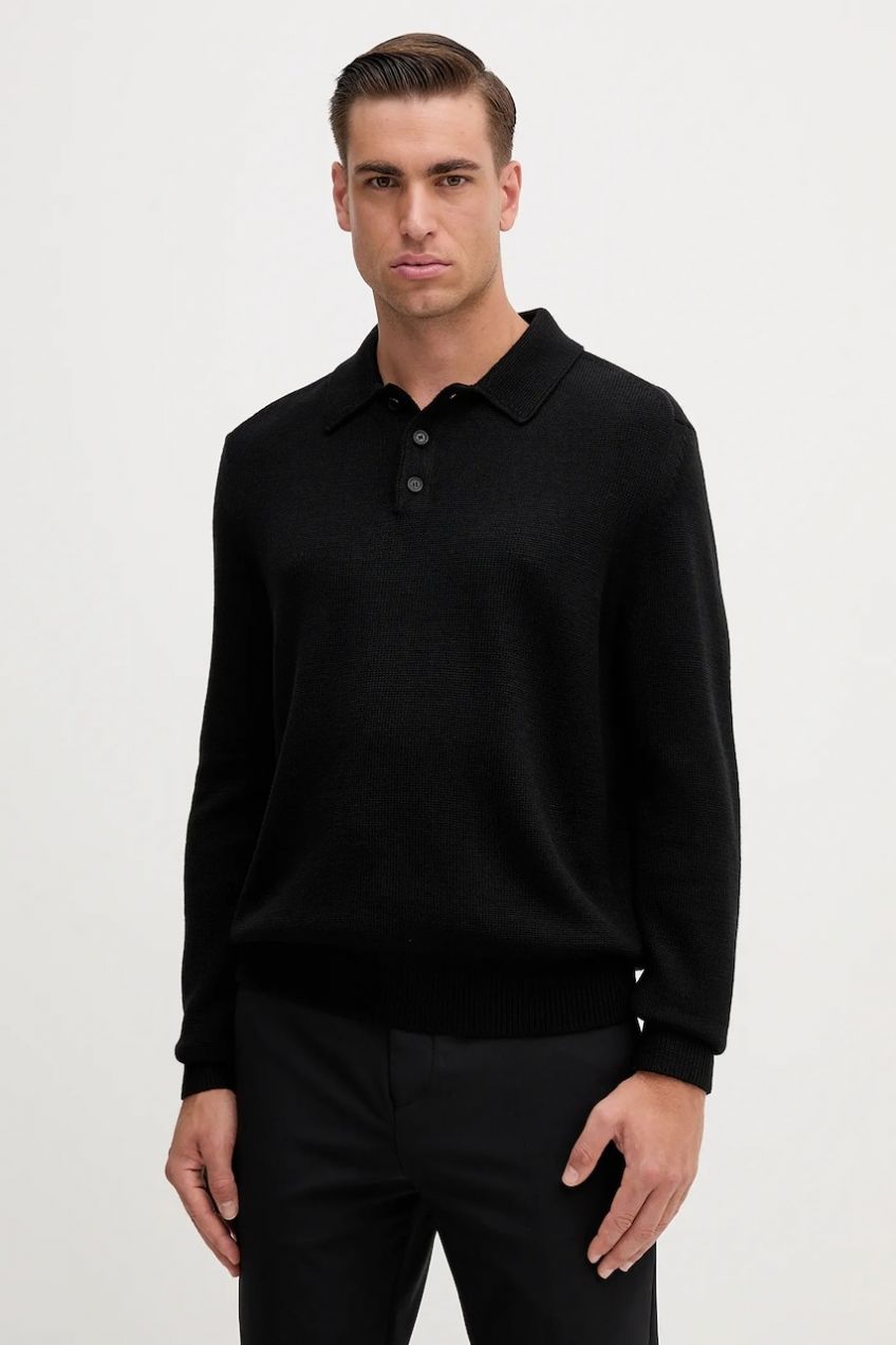 Sveter Armani Exchange čierna farba, ľahký, XM001915 AF14008
