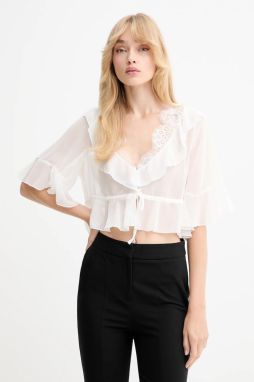 Blúzka Bardot biela farba, jednofarebná, 59935TB