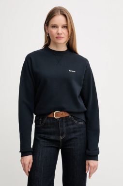 Bavlnená mikina Barbour tmavomodrá farba, jednofarebná, LOL0623