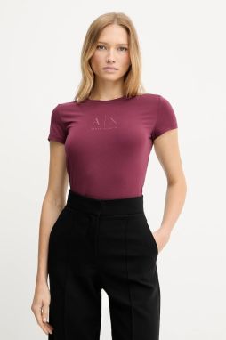 Tričko Armani Exchange dámske, bordová farba, XW001458 AF16294