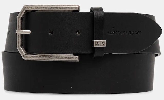 Kožený opasok Armani Exchange čierna farba, XM001742 AF17991