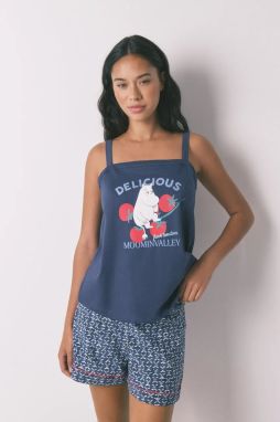 Bavlnené pyžamo women'secret tmavomodrá farba, bavlnené, 3132111