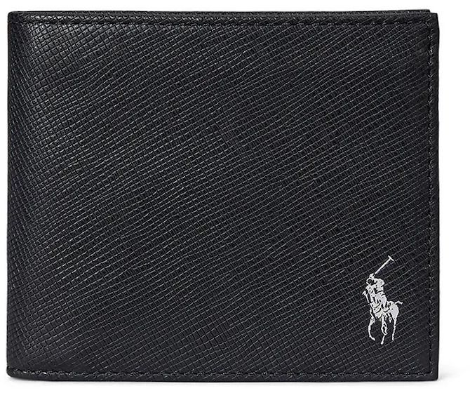 Kožená peňaženka Polo Ralph Lauren čierna farba, 405931674