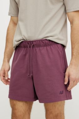 Bavlnené šortky New Balance fialová farba, MS41511FDP