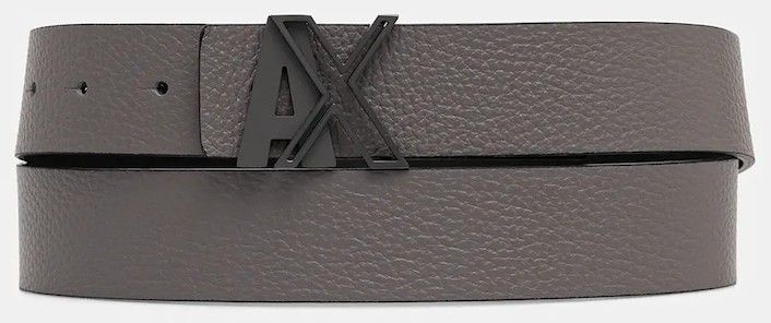 Kožený opasok Armani Exchange šedá farba, XM001740 AF17988
