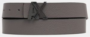 Kožený opasok Armani Exchange šedá farba, XM001740 AF17988