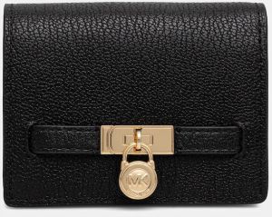 Kožená peňaženka MICHAEL Michael Kors čierna farba, 32F5GNXD1L