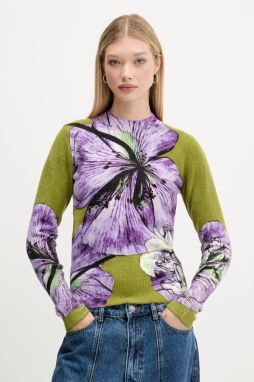Sveter Desigual ORQUIDEA LACROIX fialová farba, ľahký, 25WWJF42