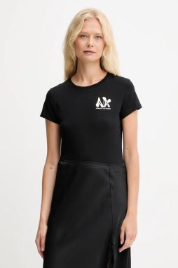 Tričko Armani Exchange dámske, čierna farba, XW001347 AF17173