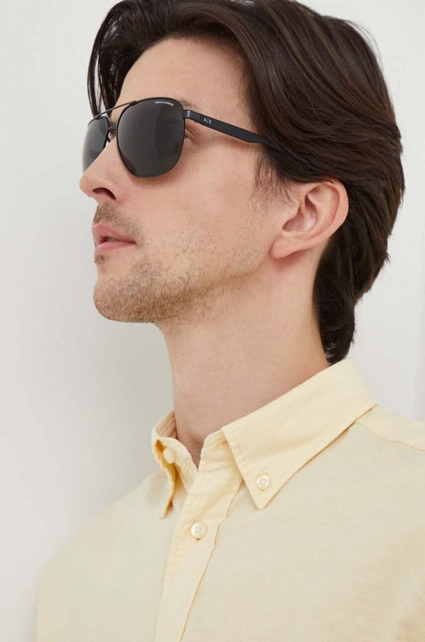 Slnečné okuliare Armani Exchange pánske, čierna farba, 0AX2047S
