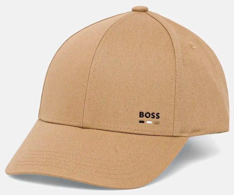 Bavlnená šiltovka BOSS čierna farba, s nášivkou, 50539428