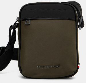 Malá taška Tommy Hilfiger zelená farba, AM0AM13185