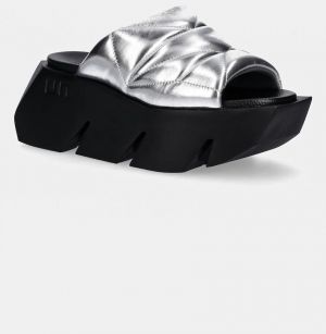 Kožené šľapky United Nude Bull Puffy dámske, čierna farba, na platforme, 10897141188