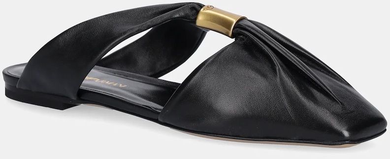 Kožené šľapky Emporio Armani dámske, čierna farba, X3R036 XF271 00002