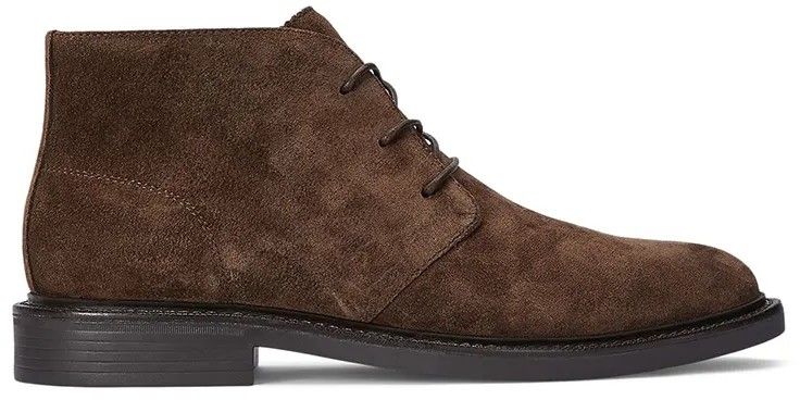 Semišové topánky Polo Ralph Lauren Asher Chukka pánske, hnedá farba, 803945849002