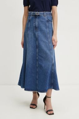 Rifľová sukňa Twinset maxi, áčkový strih, 251TP2570