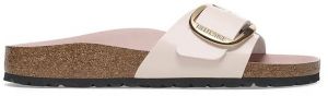 Kožené šľapky Birkenstock Madrid Big Buckle dámske, ružová farba, 1029448