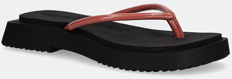 Šľapky Calvin Klein Jeans SQ LOW WEDGE SANDAL STITCH ružová farba, na platforme, YW0YW01716