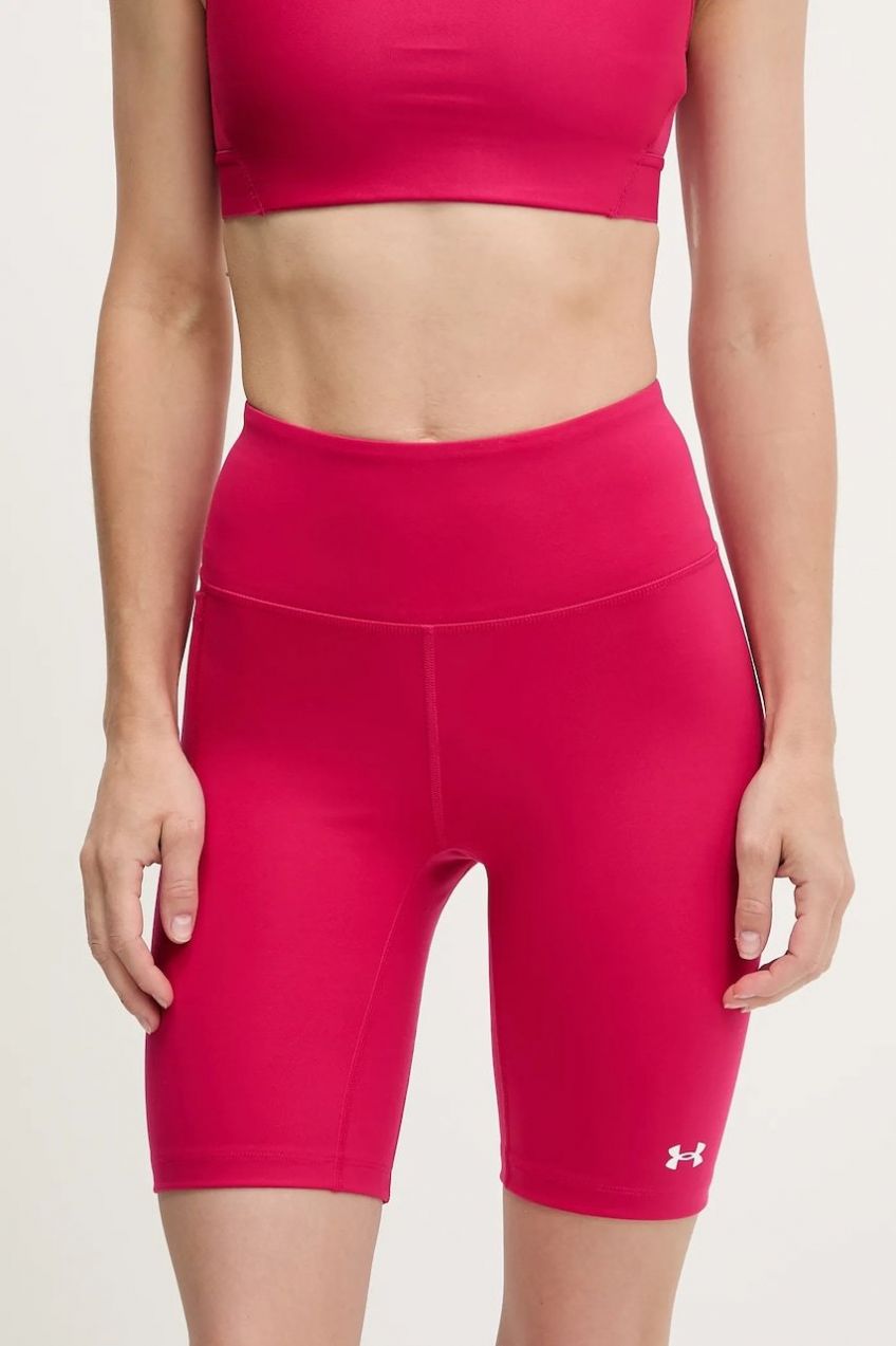 Tréningové šortky Under Armour Motion ružová farba, jednofarebné, stredne vysoký pás, 1388646