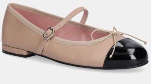 Kožené balerínky Pretty Ballerinas Irma béžová farba, 52688_001
