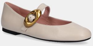 Kožené balerínky Pretty Ballerinas Nicole béžová farba, 52563_002