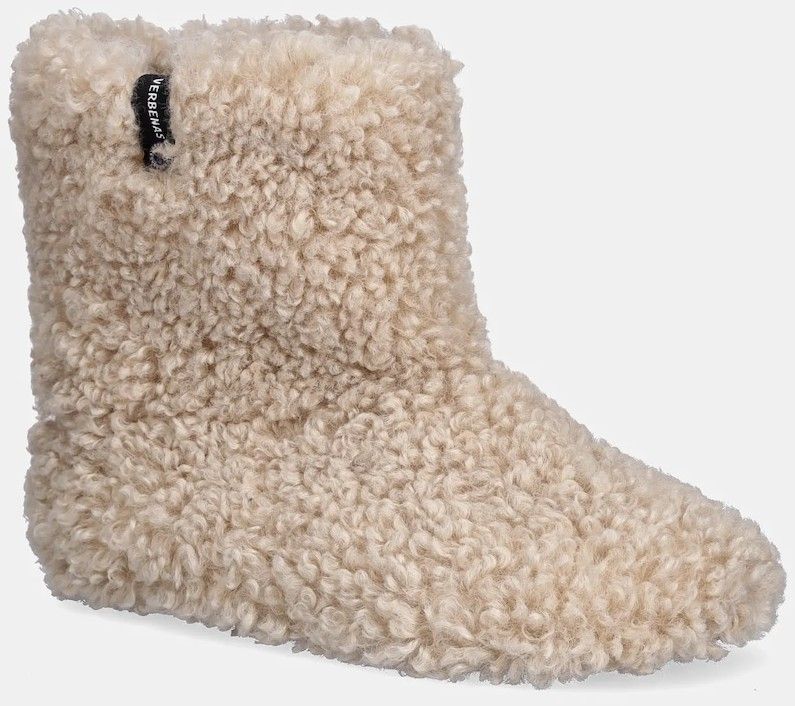 Papuče Verbenas YAIZA MERINO béžová farba, 5804150859