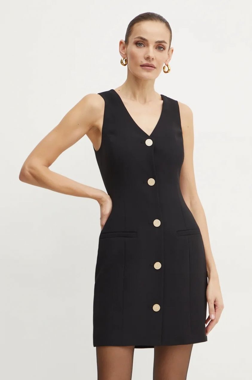 Šaty Armani Exchange čierna farba, mini, priliehavá, 6DYA34 YN4YZ