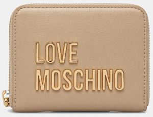 Peňaženka Love Moschino dámska, béžová farba, JC5613PP1