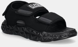 Sandále EA7 Emporio Armani čierna farba, XK449.XBR004