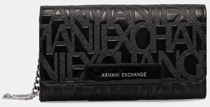 Peňaženka Armani Exchange dámska, čierna farba, XW000358 AF17290