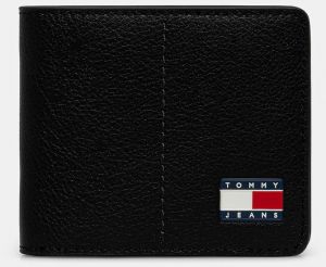 Peňaženka Tommy Jeans pánska, čierna farba, AM0AM13699
