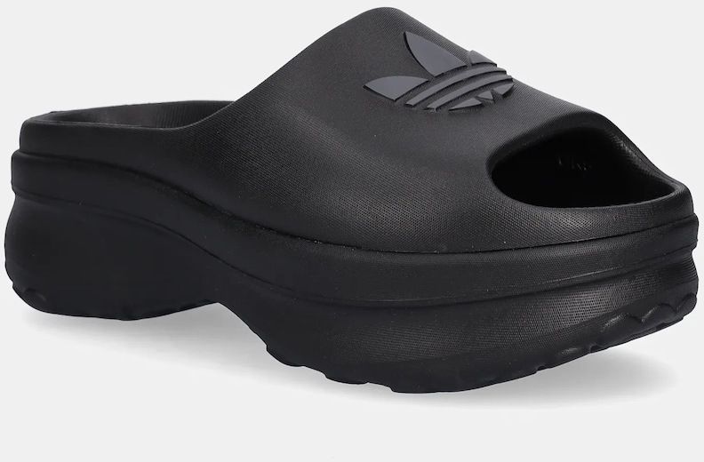 Šľapky adidas Originals Adifoam Stan Slide W dámske, čierna farba, na platforme, JI2610
