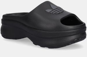 Šľapky adidas Originals Adifoam Stan Slide W dámske, čierna farba, na platforme, JI2610
