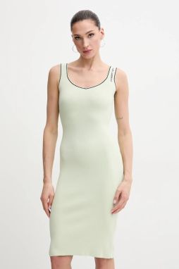 Šaty Karl Lagerfeld zelená farba, midi, priliehavé, A2W13018