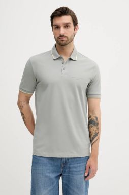Bavlnené polo tričko Armani Exchange šedá farba, jednofarebné, XM000489 AF13026