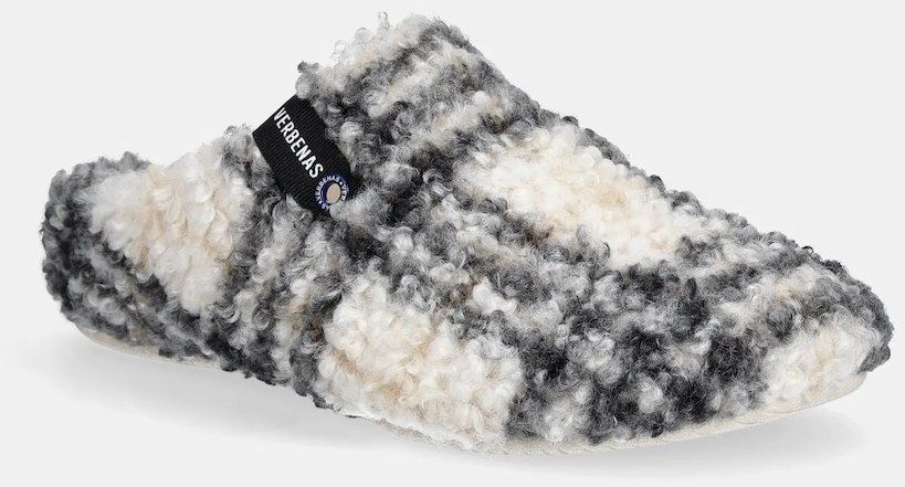 Papuče Verbenas YORK PLAID BORREGO béžová farba, 5860500040
